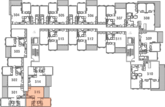 Onepoto Level 3 Floor Plan - Elevation Northcote Apartments